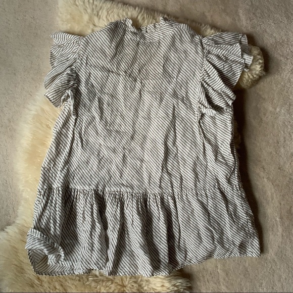 Piazza del Tempio linen ruffle top striped Organic Natural Slow Fashion M - Picture 4 of 5